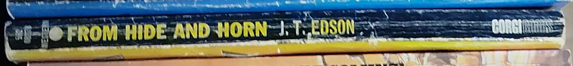 J.T. Edson  FROM HIDE AND HORN spine of book image