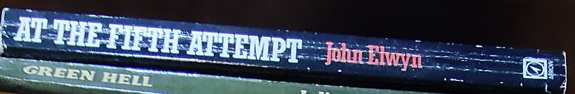 John Elwyn  AT THE FIFTH ATTEMPT spine of book image