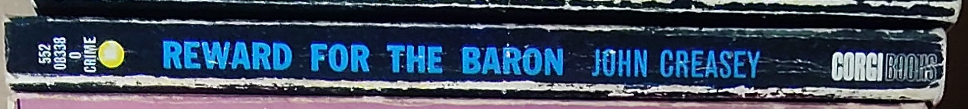 Anthony Morton  REWARD FOR THE BARON spine of book image