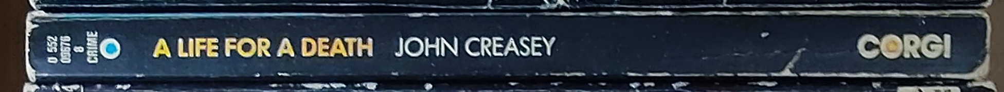 Gordon Ashe  A LIFE FOR A DEATH spine of book image