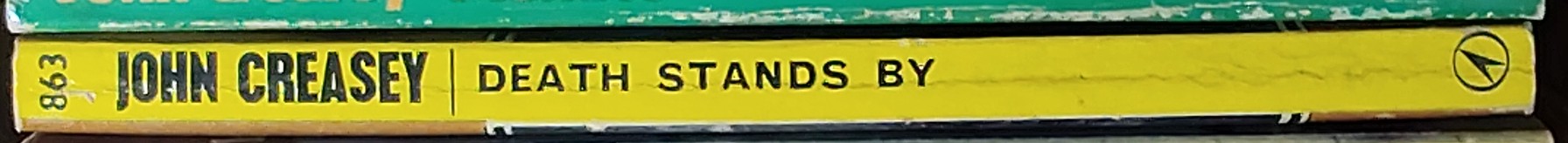 John Creasey  DEATH STANDS BY (Department 'Z') spine of book image