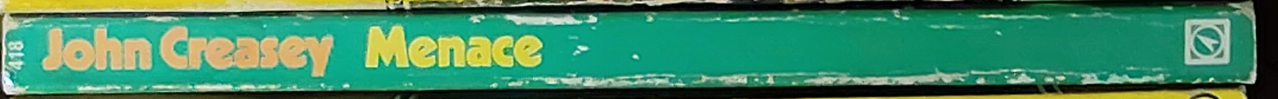 John Creasey  MENACE (Department Z) spine of book image