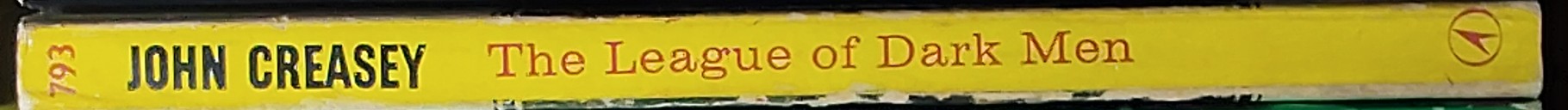 John Creasey  THE LEAGUE OF DARK MEN spine of book image