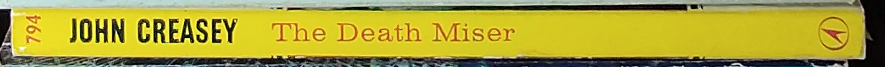 John Creasey  THE DEATH MISER spine of book image