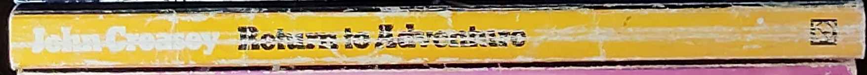 John Creasey  RETURN TO ADVENTURE spine of book image