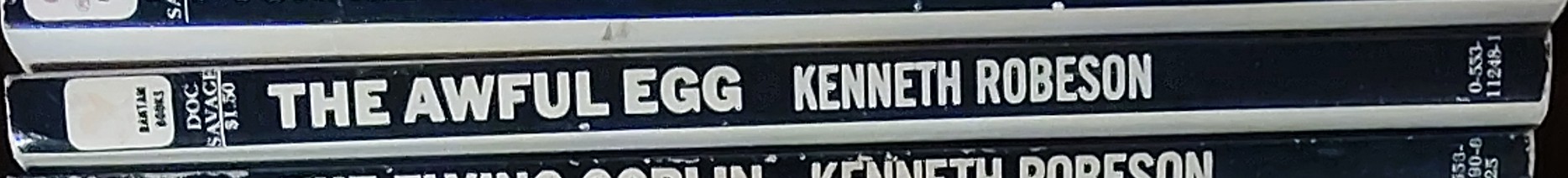 Kenneth Robeson  DOC SAVAGE: THE AWFUL EGG spine of book image