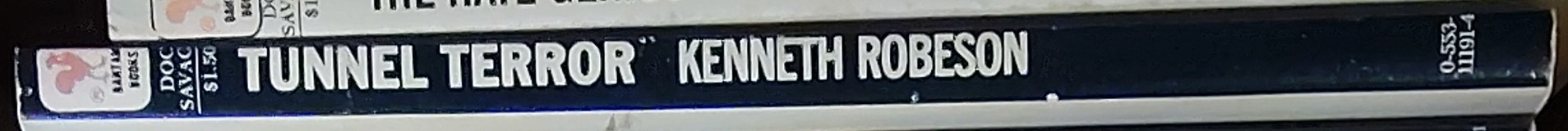 Kenneth Robeson  DOC SAVAGE: TUNNEL TERROR spine of book image