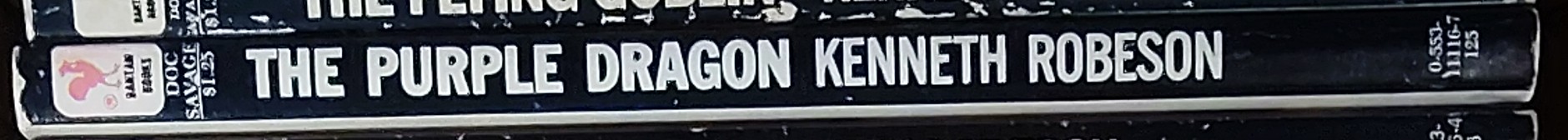 Kenneth Robeson  DOC SAVAGE: THE PURPLE DRAGON spine of book image