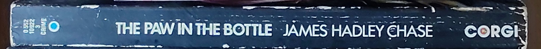 James Hadley Chase  THE PAW IN THE BOTTLE spine of book image