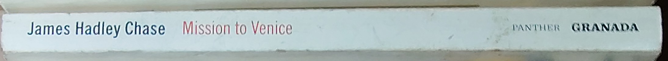 James Hadley Chase  MISSION TO VENICE spine of book image