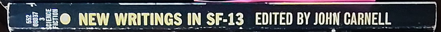 John Carnell (edits) NEW WRITINGS IN SF-13 spine of book image