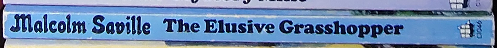 Malcolm Saville  THE ELUSIVE GRASSHOPPER spine of book image