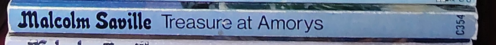 Malcolm Saville  TREASURE AT AMORYS spine of book image