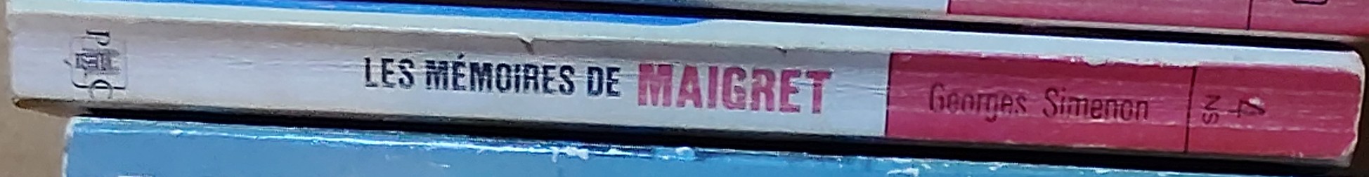 Georges Simenon  LES MEMOIRES DE MAIGRET spine of book image