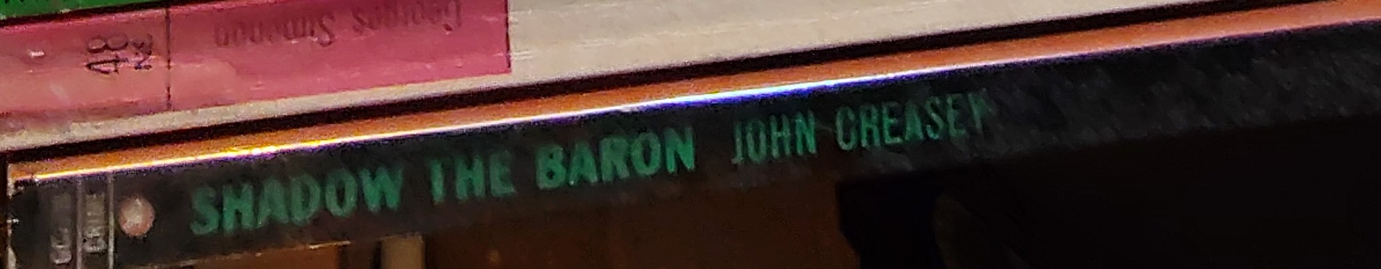 Anthony Morton  SHADOW THE BARON spine of book image