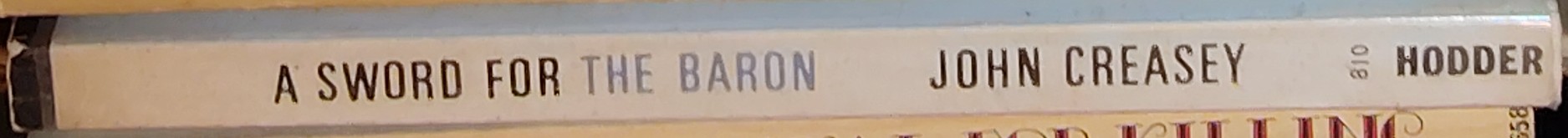 Anthony Morton  A SWORD FOR THE BARON spine of book image