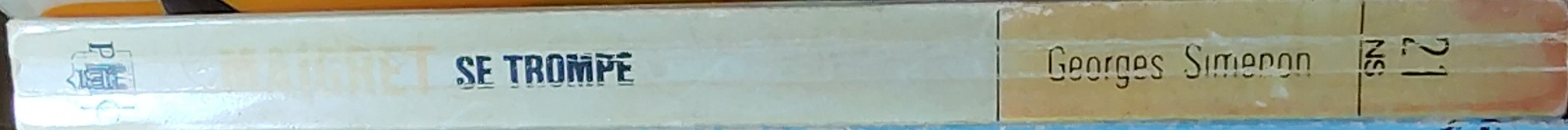 Georges Simenon  MAIGRET SE TROMPE spine of book image