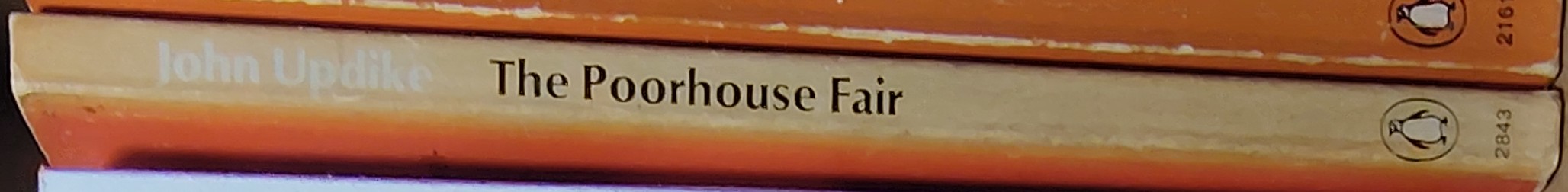John Updike  THE POORHOUSE FAIR spine of book image