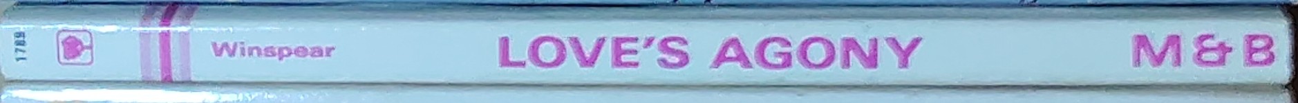 Violet Winspear  LOVE'S AGONY spine of book image