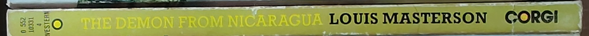 Louis Masterson  THE DEMON FROM NICARAGUA spine of book image