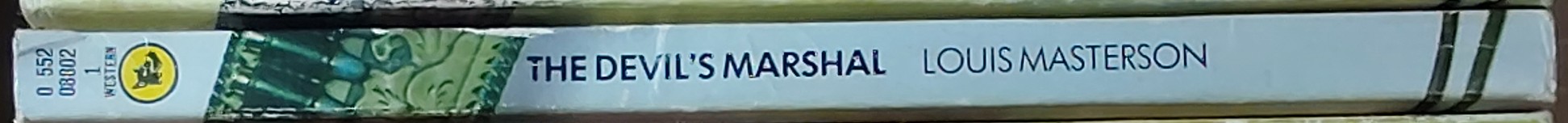 Louis Masterson  THE DEVIL'S MARSHAL spine of book image