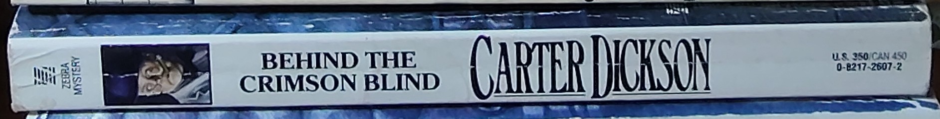 Carter Dickson  BEHIND THE CRIMSON BLIND spine of book image