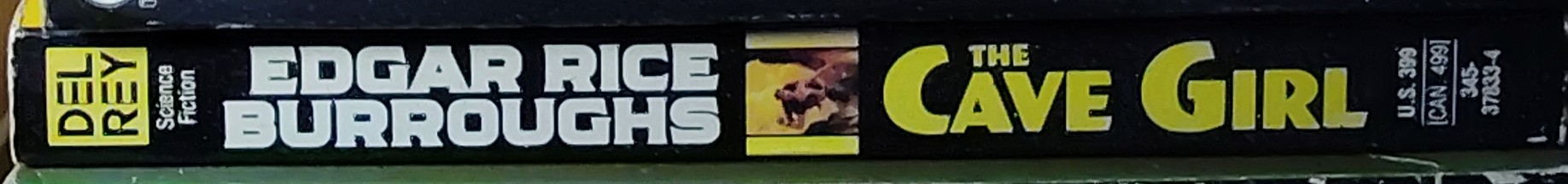 Edgar Rice Burroughs  THE CAVE GIRL spine of book image
