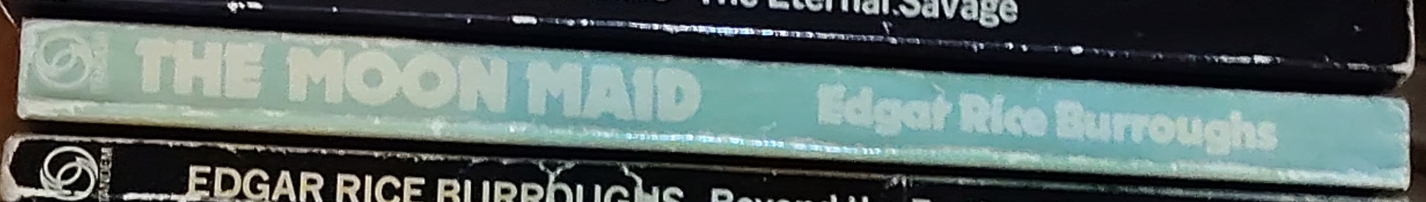 Edgar Rice Burroughs  THE MOON MAID spine of book image