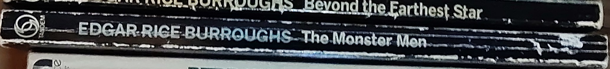 Edgar Rice Burroughs  THE MONSTER MEN spine of book image