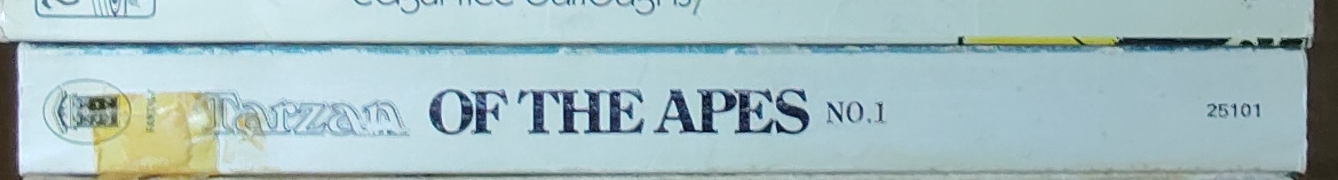 Edgar Rice Burroughs  TARZAN OF THE APES spine of book image