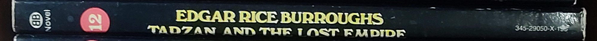 Edgar Rice Burroughs  TARZAN AND THE LOST EMPIRE spine of book image