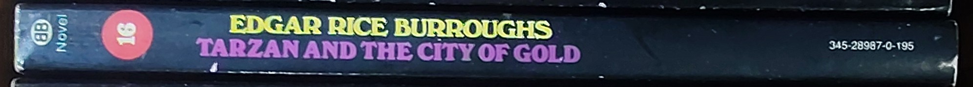 Edgar Rice Burroughs  TARZAN AND THE CITY OF GOLD spine of book image
