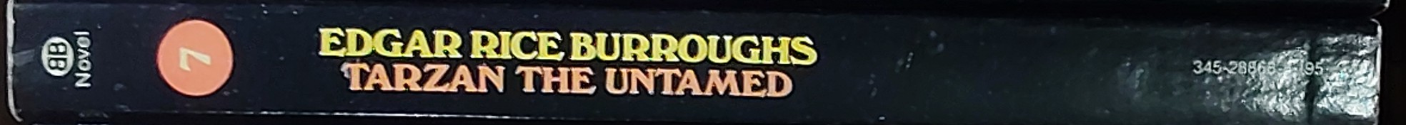 Edgar Rice Burroughs  TARZAN THE UNTAMED spine of book image