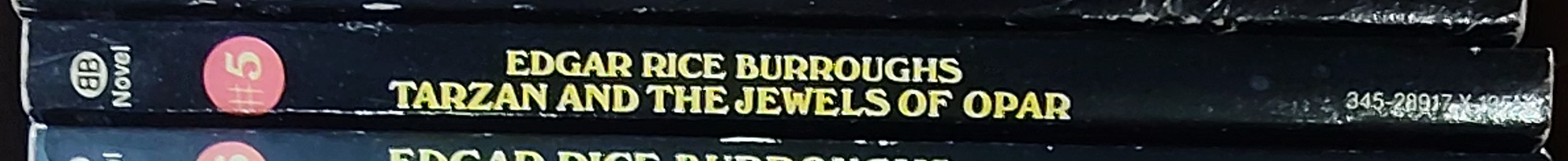 Edgar Rice Burroughs  TARZAN AND THE JEWELS OF OPAR spine of book image