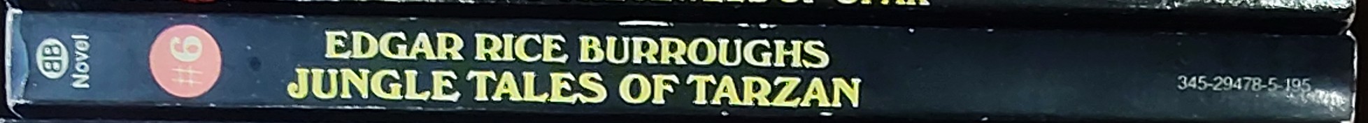 Edgar Rice Burroughs  JUNGLE TALES OF TARZAN spine of book image