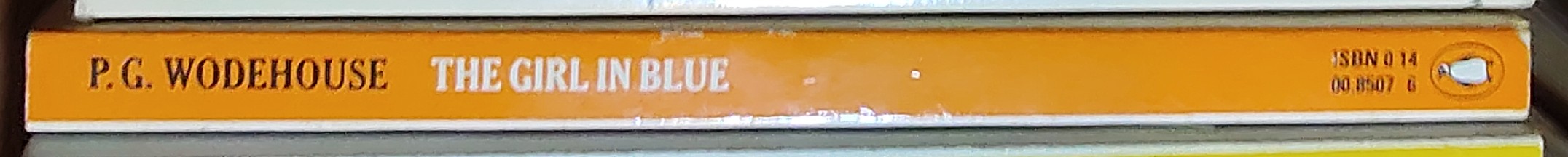 P.G. Wodehouse  THE GIRL IN BLUE spine of book image