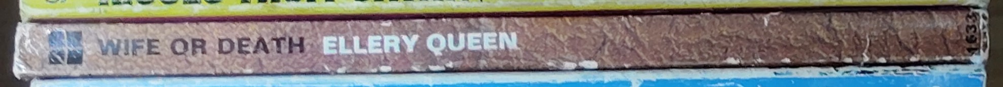 Ellery Queen  WIFE OR DEATH spine of book image