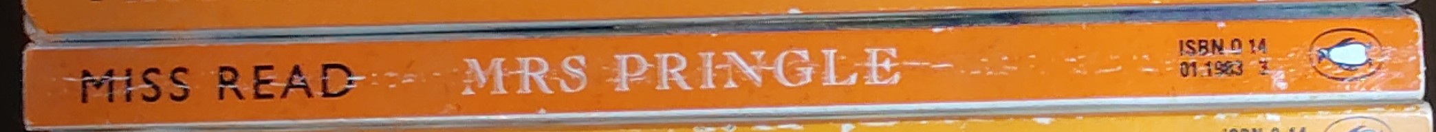 Miss Read  MRS PRINGLE spine of book image