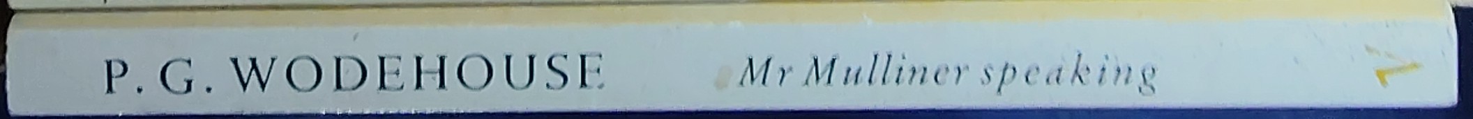 P.G. Wodehouse  MR MULLINER SPEAKING spine of book image