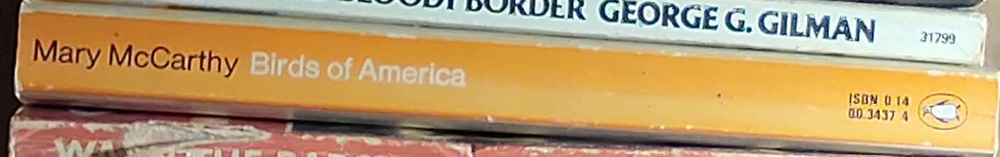 Mary McCarthy  BIRDS OF AMERICA spine of book image