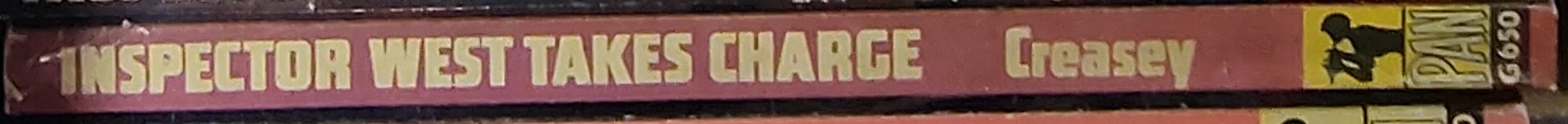 John Creasey  INSPECTOR WEST TAKES CHARGE spine of book image