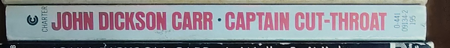 John Dickson Carr  CAPTAIN CUT-THROAT spine of book image