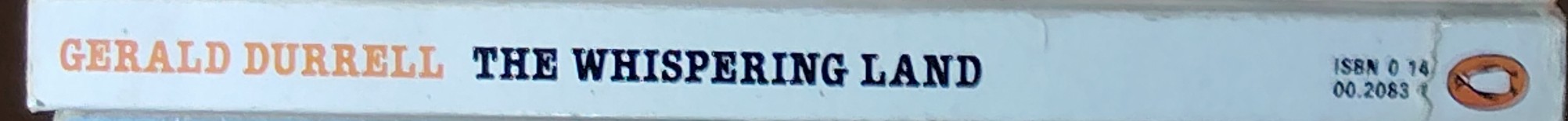 Gerald Durrell  THE WHISPERING LAND spine of book image