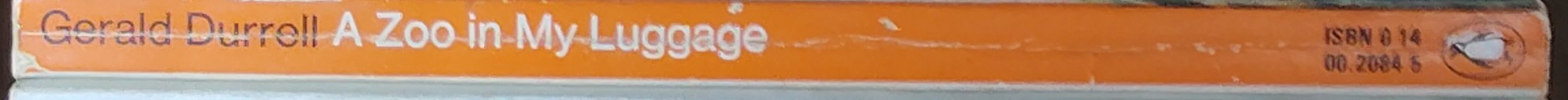 Gerald Durrell  A ZOO IN MY LUGGAGE spine of book image