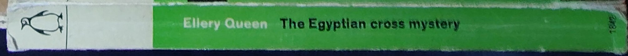 Ellery Queen  THE EGYPTIAN CROSS MYSTERY spine of book image