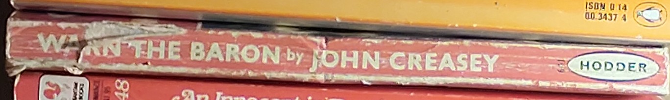 Anthony Morton  WARN THE BARON spine of book image