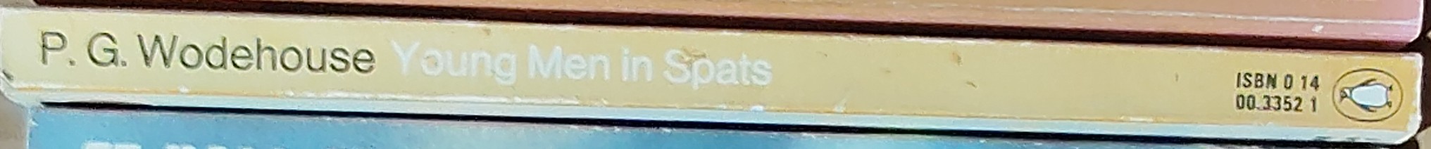 P.G. Wodehouse  YOUNG MEN IN SPATS spine of book image