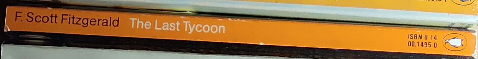 F.Scott Fitzgerald  THE LAST TYCOON spine of book image