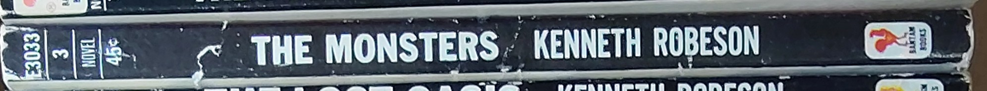 Kenneth Robeson  DOC SAVAGE: THE MONSTERS spine of book image