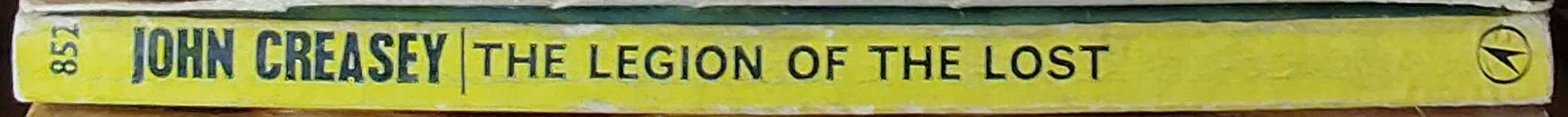John Creasey  THE LEGION OF THE LOST (Doctor Palfrey) spine of book image